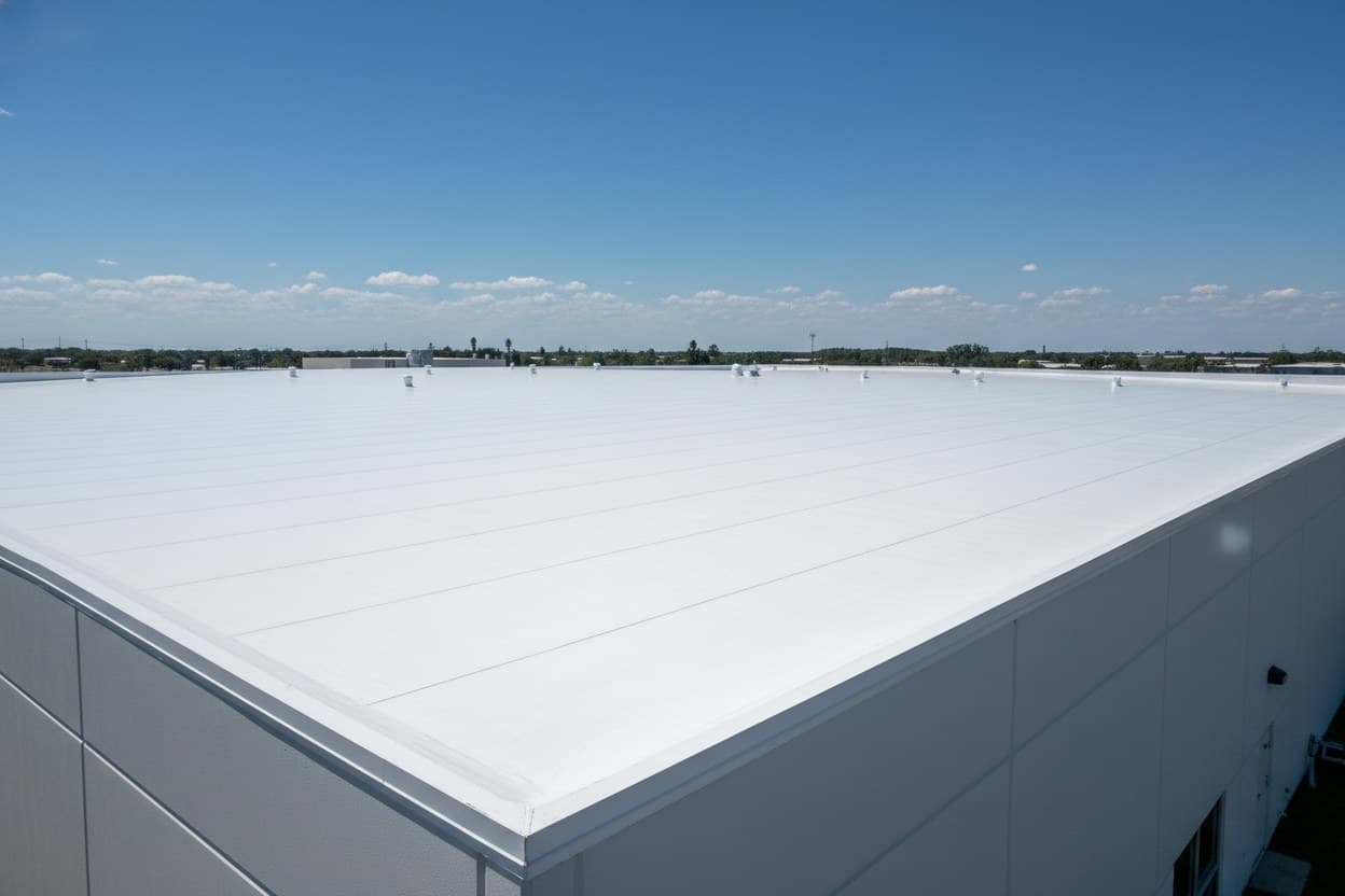 Dearborn commercial building with a new TPO roof