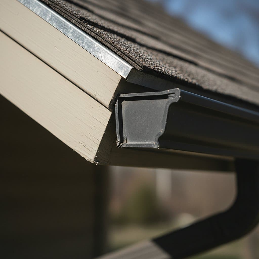 Metal coping along a finished Dearborn commercial parapet