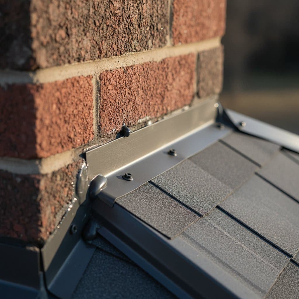 Sealed flashing joint and replaced shingle on Dearborn roof